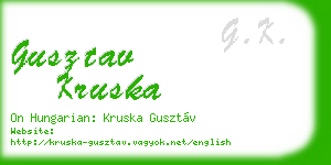 gusztav kruska business card